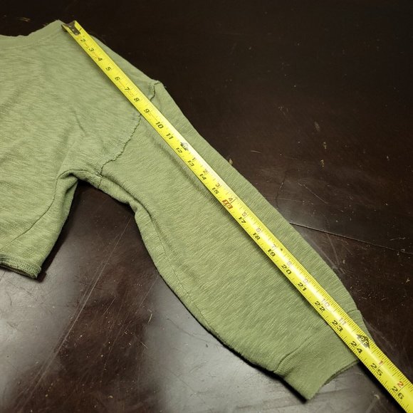 Free People FP Beach Womens XS Green Tie‎ Front Oversize Crop Sweatshirt - Picture 8 of 9